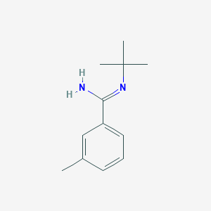 molecular formula C12H18N2 B14135984 N-tert-Butyl-3-methylbenzenecarboximidamide 