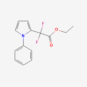 molecular formula C14H13F2NO2 B14136095 Ethyl (1-phenylpyrrole-2-yl)difluoroacetate 