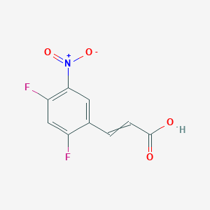 molecular formula C9H5F2NO4 B1413610 2,4-Difluoro-5-nitrocinnamic acid CAS No. 1807415-57-1
