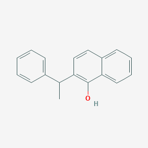 molecular formula C18H16O B14136162 2-(1-Phenylethyl)naphthalen-1-ol CAS No. 4398-16-7