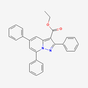 molecular formula C28H22N2O2 B14136184 Ethyl 2,5,7-triphenylpyrazolo[1,5-a]pyridine-3-carboxylate CAS No. 89193-13-5