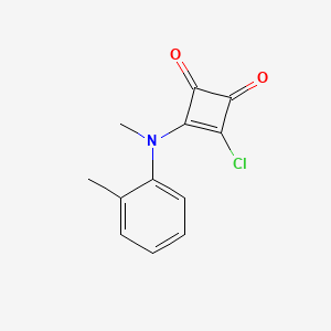 molecular formula C12H10ClNO2 B14136201 3-Chloro-4-[methyl(2-methylphenyl)amino]cyclobut-3-ene-1,2-dione CAS No. 89029-33-4