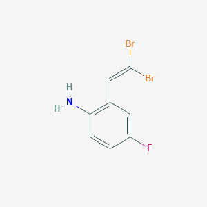 molecular formula C8H6Br2FN B14136208 2-(2,2-Dibromoethenyl)-4-fluoroaniline 