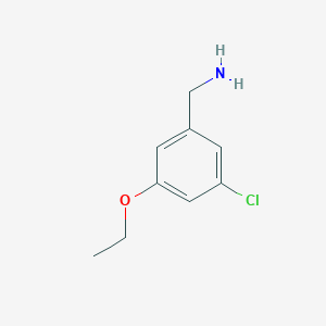 molecular formula C9H12ClNO B1413623 (3-Chloro-5-ethoxyphenyl)methanamine CAS No. 1860683-02-8
