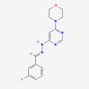 molecular formula C15H16FN5O B14136282 N-(3-Fluoro-benzylidene)-N'-(6-morpholin-4-yl-pyrimidin-4-yl)-hydrazine 