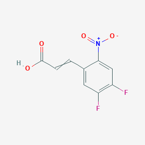 molecular formula C9H5F2NO4 B1413631 4,5-Difluoro-2-nitrocinnamic acid CAS No. 1807381-48-1