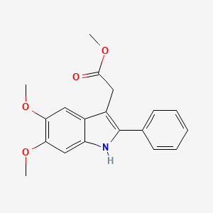 molecular formula C19H19NO4 B14136346 methyl 2-(5,6-dimethoxy-2-phenyl-1H-indol-3-yl)acetate 