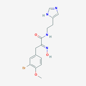 molecular formula C15H17BrN4O3 B141365 Verongamine CAS No. 150036-88-7