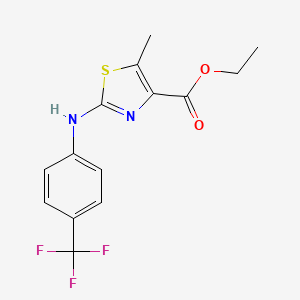 5-Methyl-2-(4-trifluoromethylphenylamino)-thiazole-4-carboxylic acid ethyl ester