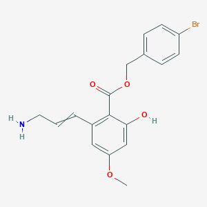 (E)-4-bromobenzyl 2-(3-aminoprop-1-en-1-yl)-6-hydroxy-4-methoxybenzoate