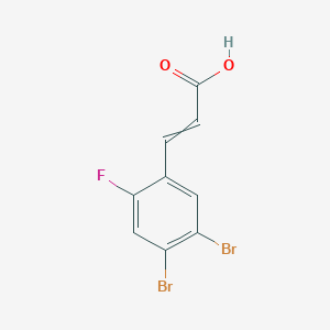 3-(4,5-Dibromo-2-fluorophenyl)prop-2-enoic acid