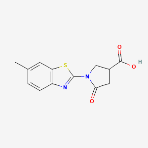 1-(6-Methyl-1,3-benzothiazol-2-yl)-5-oxopyrrolidine-3-carboxylic acid