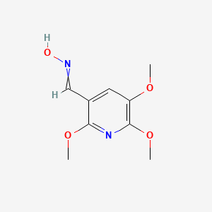 molecular formula C9H12N2O4 B1413682 N-[(2,5,6-Trimethoxypyridin-3-yl)methylidene]hydroxylamine CAS No. 1383791-81-8