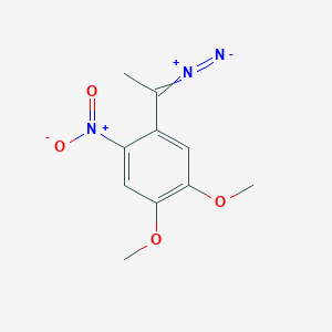 molecular formula C10H11N3O4 B141371 1-(4,5-Dimethoxy-2-nitrophenyl)diazoethane CAS No. 154140-56-4