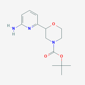 molecular formula C14H21N3O3 B1413713 N-Boc-2-(6-amino-2-pyridinyl)morpholine CAS No. 1622835-59-9