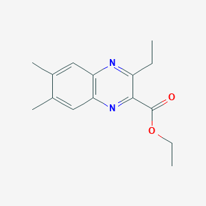 molecular formula C15H18N2O2 B1413727 Ethyl 3-ethyl-6,7-dimethylquinoxaline-2-carboxylate CAS No. 2042186-98-9