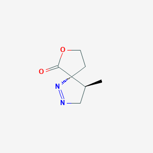 molecular formula C7H10N2O2 B141374 7-Oxa-1,2-diazaspiro[4.4]non-1-en-6-one,4-methyl-,cis-(9CI) CAS No. 153580-05-3