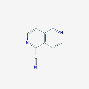 molecular formula C9H5N3 B1413743 2,6-Naphthyridine-1-carbonitrile CAS No. 1159829-94-3