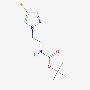 molecular formula C10H16BrN3O2 B1413746 Tert-butyl (2-(4-bromo-1h-pyrazol-1-yl)ethyl)carbamate CAS No. 1435753-36-8