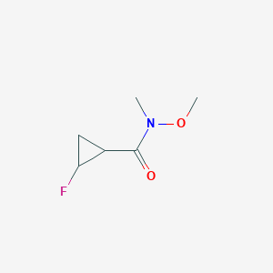 molecular formula C6H10FNO2 B1413764 2-fluoro-N-methoxy-N-methylcyclopropane-1-carboxamide CAS No. 1706439-42-0