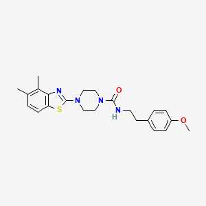 molecular formula C23H28N4O2S B14137830 4-(4,5-dimethylbenzo[d]thiazol-2-yl)-N-(4-methoxyphenethyl)piperazine-1-carboxamide 