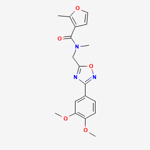 molecular formula C18H19N3O5 B14137845 N-[[3-(3,4-dimethoxyphenyl)-1,2,4-oxadiazol-5-yl]methyl]-N,2-dimethylfuran-3-carboxamide CAS No. 887688-38-2