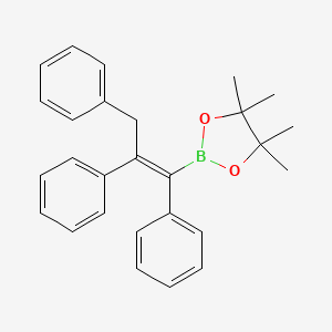 molecular formula C27H29BO2 B14137846 4,4,5,5-tetramethyl-2-[(Z)-1,2,3-triphenylprop-1-enyl]-1,3,2-dioxaborolane 