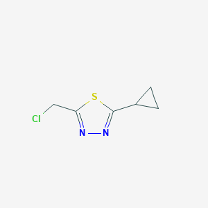 molecular formula C6H7ClN2S B141379 2-(Chloromethyl)-5-cyclopropyl-1,3,4-thiadiazole CAS No. 138300-59-1