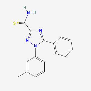 molecular formula C16H14N4S B14137928 1-(3-Methylphenyl)-5-phenyl-1H-1,2,4-triazole-3-carbothioamide CAS No. 88839-01-4