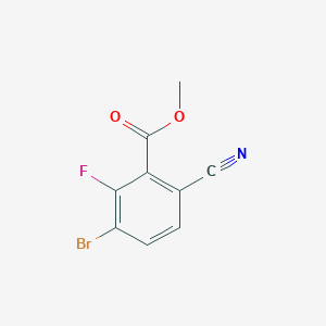molecular formula C9H5BrFNO2 B1413793 Methyl 3-bromo-6-cyano-2-fluorobenzoate CAS No. 1805246-16-5