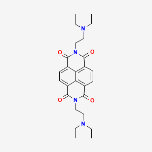 molecular formula C26H32N4O4 B14137958 6,13-Bis[2-(diethylamino)ethyl]-6,13-diazatetracyclo[6.6.2.04,16.011,15]hexadeca-1(15),2,4(16),8,10-pentaene-5,7,12,14-tetrone 