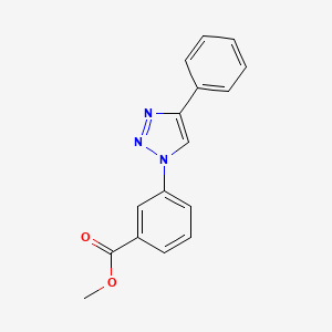molecular formula C16H13N3O2 B14137988 Methyl 3-(4-phenyl-1H-1,2,3-triazol-1-yl)benzoate 