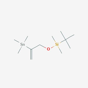 molecular formula C12H28OSiSn B14138013 tert-Butyl(dimethyl){[2-(trimethylstannyl)prop-2-en-1-yl]oxy}silane CAS No. 89045-23-8