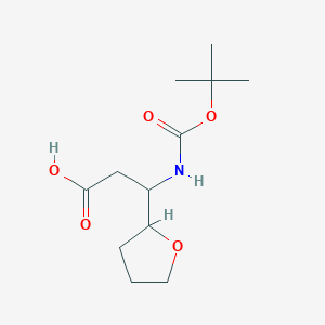 molecular formula C12H21NO5 B14138090 3-Tert-butoxycarbonylamino-3-(tetrahydro-furan-2-YL)-propionic acid CAS No. 683219-89-8