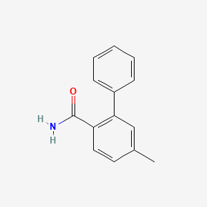 molecular formula C14H13NO B14138102 5-Methyl-[1,1'-biphenyl]-2-carboxamide 