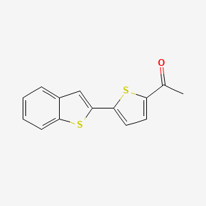 molecular formula C14H10OS2 B14138105 2-(5-Acetylthiophen-2-yl)benzothiophene 