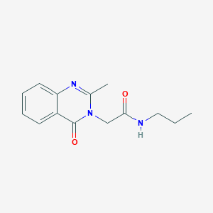molecular formula C14H17N3O2 B14138119 2-(2-methyl-4-oxoquinazolin-3(4H)-yl)-N-propylacetamide CAS No. 1232810-86-4