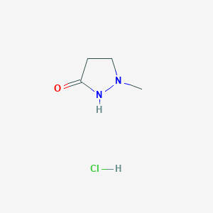 molecular formula C4H9ClN2O B14138131 N-methylpyrazolidinone hydrochloride CAS No. 3936-62-7