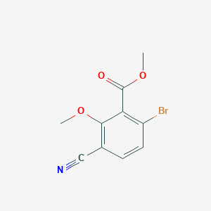 molecular formula C10H8BrNO3 B1413820 Methyl 6-bromo-3-cyano-2-methoxybenzoate CAS No. 1805019-43-5