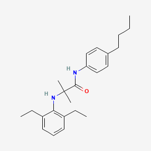 molecular formula C24H34N2O B14138219 N-(4-Butylphenyl)-N~2~-(2,6-diethylphenyl)-2-methylalaninamide CAS No. 89312-72-1