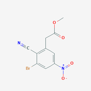 molecular formula C10H7BrN2O4 B1413824 Methyl 3-bromo-2-cyano-5-nitrophenylacetate CAS No. 1807021-26-6