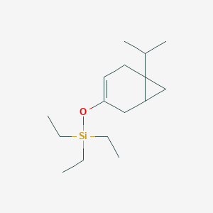 molecular formula C16H30OSi B14138253 Triethyl{[6-(propan-2-yl)bicyclo[4.1.0]hept-3-en-3-yl]oxy}silane CAS No. 88780-33-0