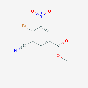 molecular formula C10H7BrN2O4 B1413826 Ethyl 4-bromo-3-cyano-5-nitrobenzoate CAS No. 1805190-92-4