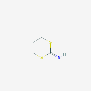 molecular formula C4H7NS2 B14138334 1,3-Dithian-2-imine CAS No. 4386-51-0