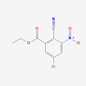 molecular formula C10H7BrN2O4 B1413836 Ethyl 5-bromo-2-cyano-3-nitrobenzoate CAS No. 1806853-49-5