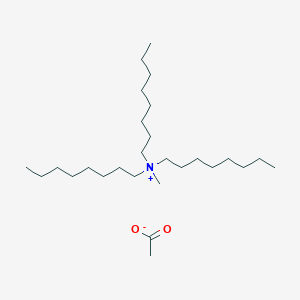 molecular formula C27H57NO2 B14138412 Methyltrioctylammonium acetate CAS No. 35675-83-3