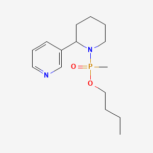 molecular formula C15H25N2O2P B14138435 Butyl methyl[2-(pyridin-3-yl)piperidin-1-yl]phosphinate CAS No. 89095-26-1