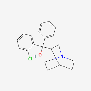molecular formula C20H22ClNO B14138451 alpha-(o-Chlorophenyl)-alpha-phenyl-3-quinuclidinemethanol CAS No. 60697-82-7