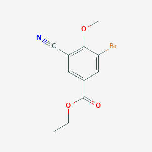 molecular formula C11H10BrNO3 B1413851 Ethyl 3-bromo-5-cyano-4-methoxybenzoate CAS No. 1806852-26-5