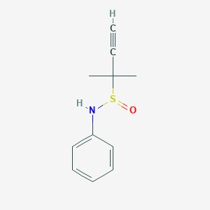 molecular formula C11H13NOS B14138548 2-Methyl-N-phenylbut-3-yne-2-sulfinamide CAS No. 88861-16-9